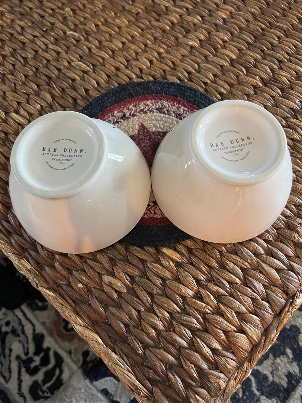 Rae Dunn White, Ice Cream Ceramic Bowls (Set of 2) - Picture 2 of 3